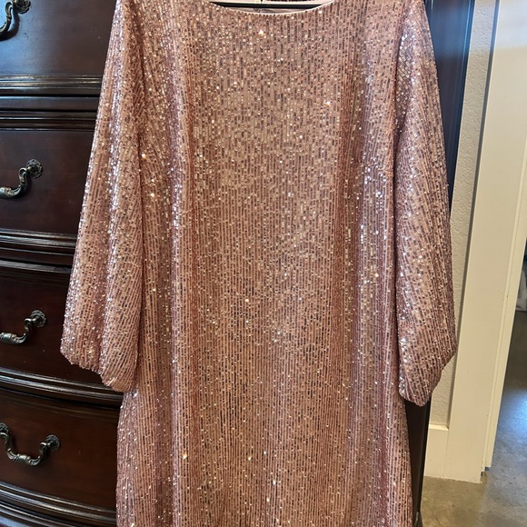 Loft pink sequin dress NWT - Picture 3 of 4